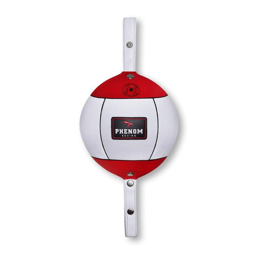 PHENOM BOXING DOUBLE END BAG DB1 - 7" WHITE/RED - MSM FIGHT SHOP