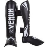 VENUM SHINGUARDS CHALLENGER BLACK/WHITE - MSM FIGHT SHOP