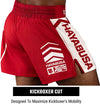 HAYABUSA SHORTS KICKBOXING ICON RED/WHITE