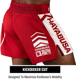 HAYABUSA SHORTS KICKBOXING ICON RED/WHITE