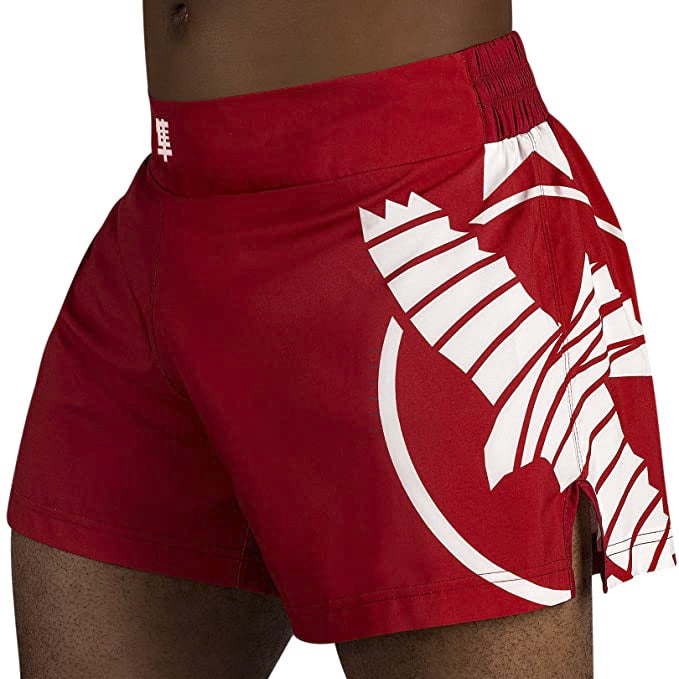 HAYABUSA SHORTS KICKBOXING ICON RED/WHITE