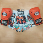 TUFF MUAY THAI SHORTS KOI FISH WHITE/ORANGE