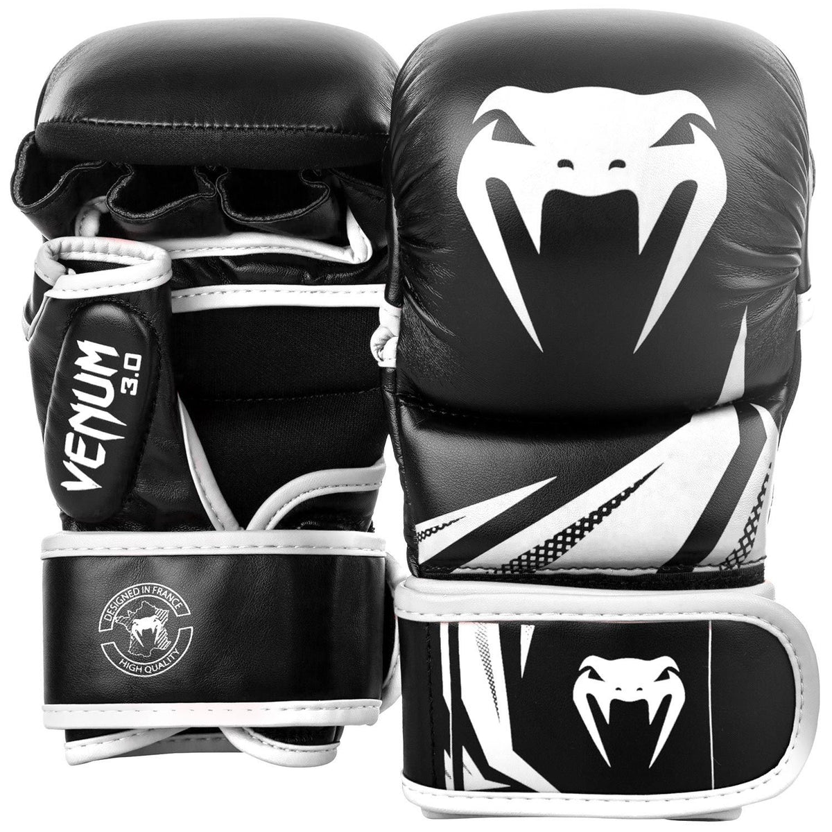 VENUM MMA GLOVES SPARRING CHALLENGER 3.0 - BLACK/WHITE - MSM FIGHT SHOP