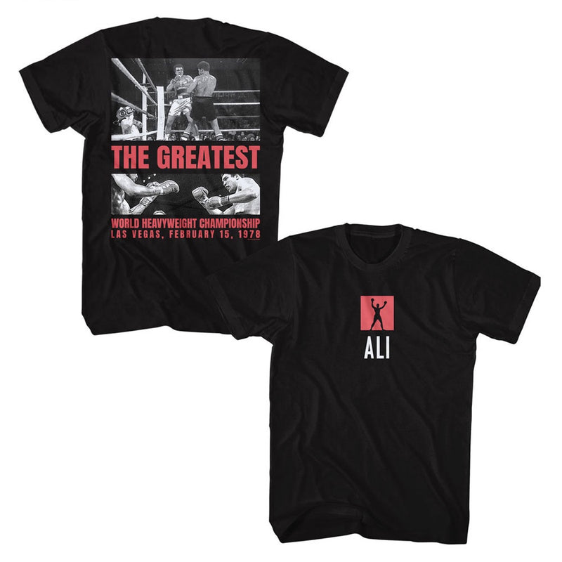 MUHAMMAD ALI SHIRT HEAVYWEIGHT CHAMP LAS VEGAS BLACK/RED