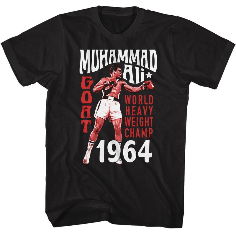 MUHAMMAD ALI SHIRT 1964 CHAMP BLACK/WHITE/RED