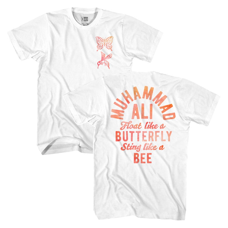 MUHAMMAD ALI SHIRT BEE & BUTTERFLY WHITE/RED