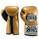 CLETO REYES FIGHT GLOVES TRADITIONAL LACE GOLD
