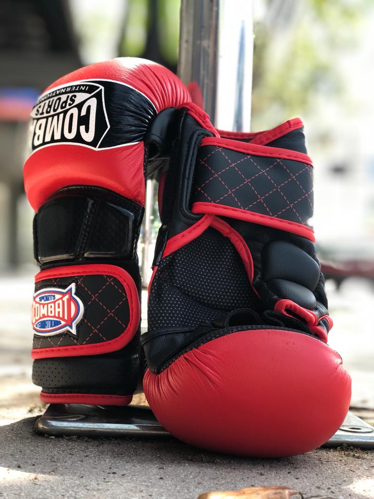 Combat Sports Max Strike MMA Training Gloves, Red, Large