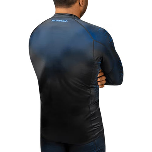 HAYABUSA RASHGUARD GEO L/S BLACK/BLUE