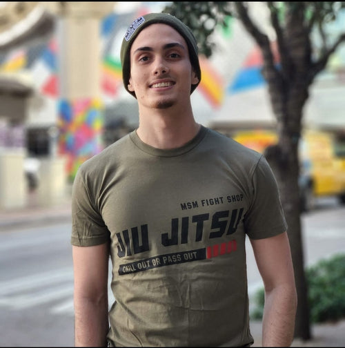 MSM SHIRT JIU JITSU CHILL OUT OLIVE GREEN