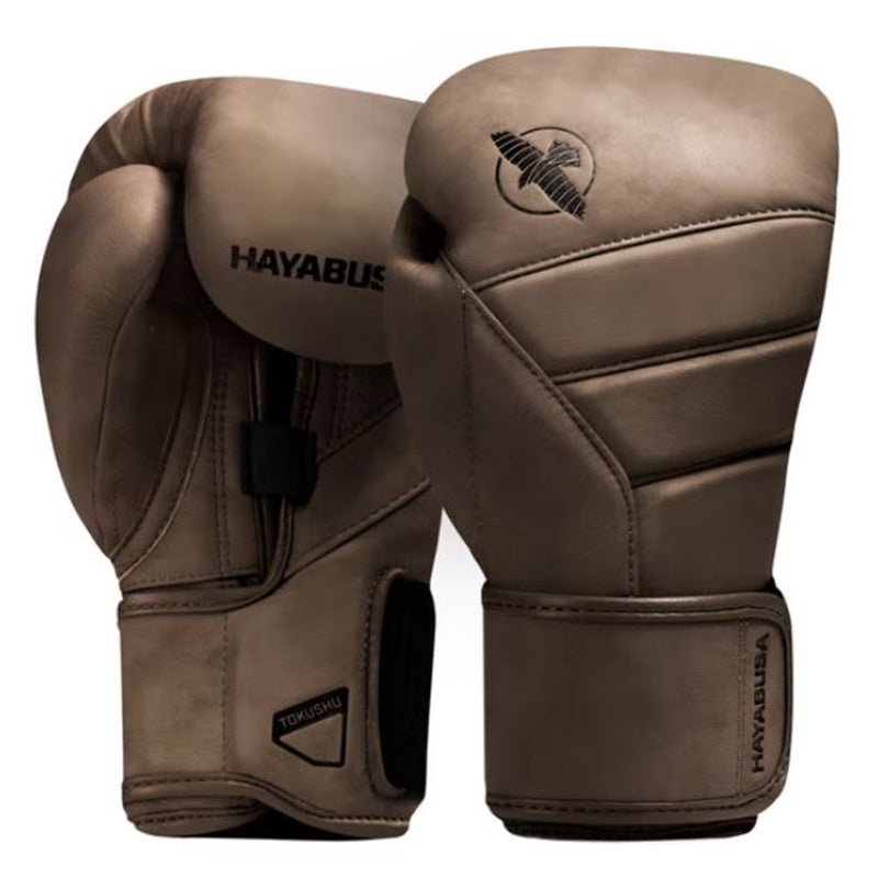 HAYABUSA GLOVES T3 LX HOOK AND LOOP LEATHER TAN BROWN