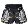 TUFF MUAY THAI SHORTS RETRO DOUBLE TIGER BLACK/GOLD