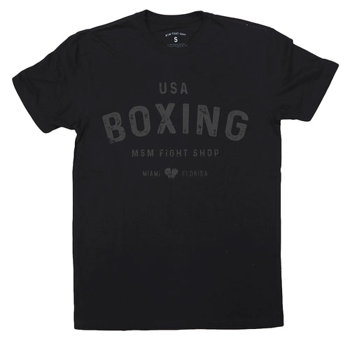 MSM SHIRT USA BOXING BLACK/BLACK