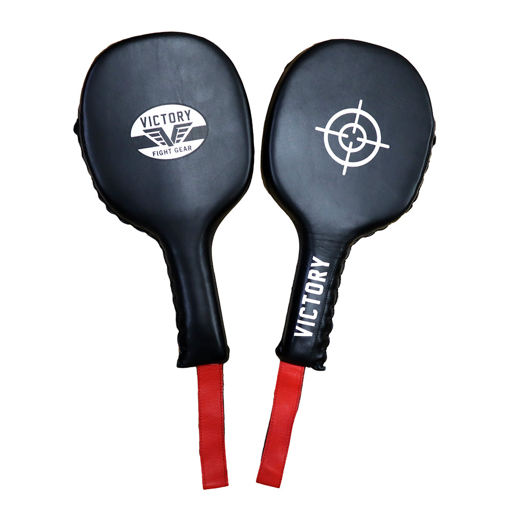 VICTORY PADDLES LEATHER BLACK / WHITE/ RED