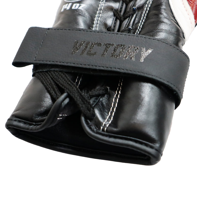 Lace n Loop Boxing Glove Strap White/Black Pair
