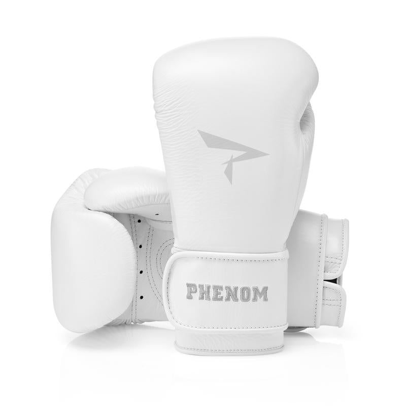 PHENOM BOXING GLOVES ELITE SG210S HOOK AND LOOP LEATHER WHITE