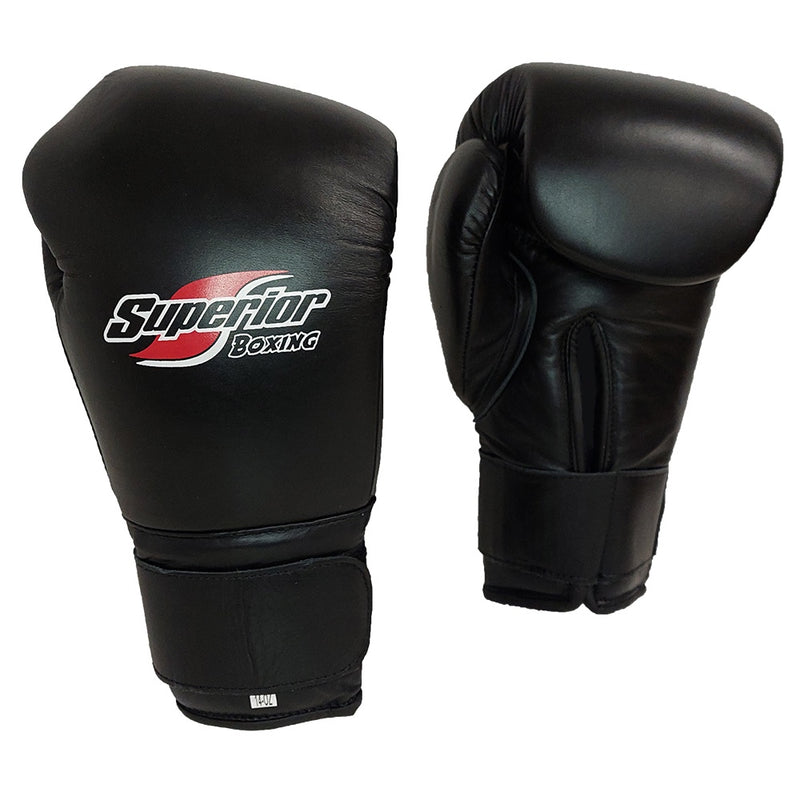 SUPERIOR GLOVES BOXING JAPAN STYLE BLACK HOOK & LOOP