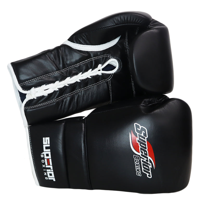 SUPERIOR GLOVES BOXING JAPAN STYLE BLACK LACE UP V.2