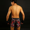 TUFF MUAY THAI SHORTS RETRO DRAGON BLACK/RED