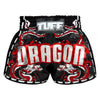 TUFF MUAY THAI SHORTS RETRO DRAGON BLACK/RED