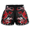 TUFF MUAY THAI SHORTS RETRO DRAGON BLACK/RED