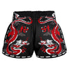 TUFF MUAY THAI SHORTS RETRO DRAGON BLACK/RED