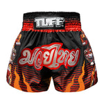 TUFF MUAY THAI SHORTS TIGER POWER BLACK/ORANGE