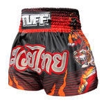 TUFF MUAY THAI SHORTS TIGER POWER BLACK/ORANGE