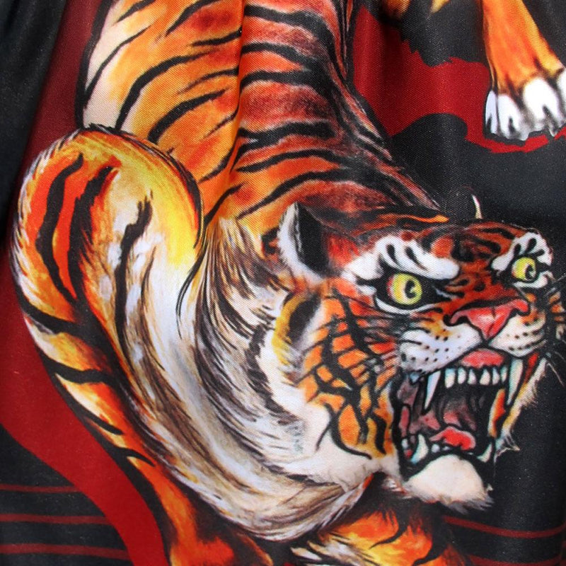 TUFF MUAY THAI SHORTS TIGER POWER BLACK/ORANGE