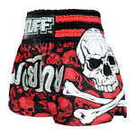 TUFF MUAY THAI SHORTS SKULL RED/BLACK