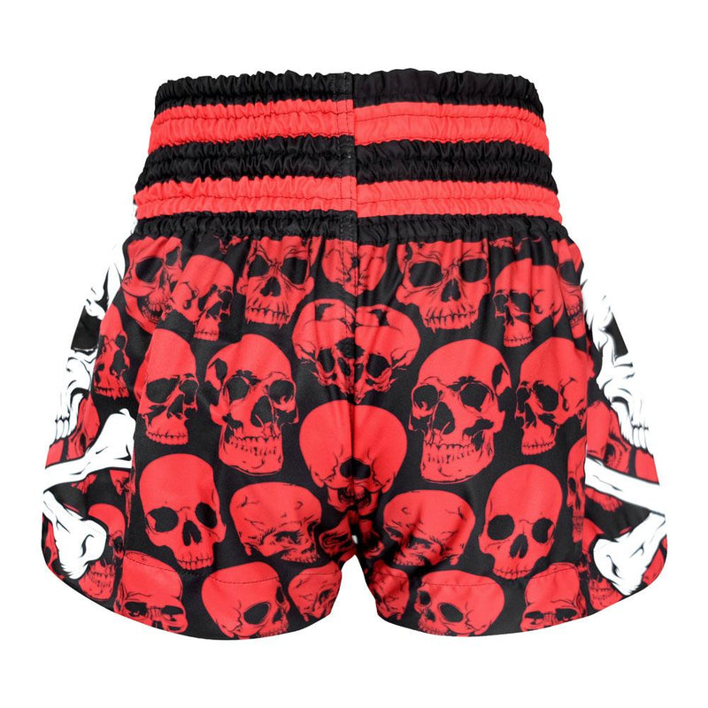 TUFF MUAY THAI SHORTS SKULL RED/BLACK