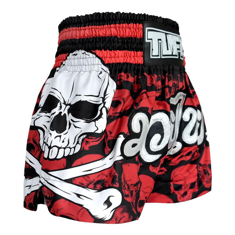 TUFF MUAY THAI SHORTS SKULL RED/BLACK