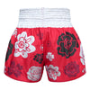 TUFF MUAY THAI SHORTS FLOWER RED/WHITE