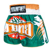 TUFF MUAY THAI SHORTS MOUNTAIN BEAR GREEN/WHITE