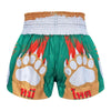 TUFF MUAY THAI SHORTS MOUNTAIN BEAR GREEN/WHITE