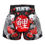 TUFF MUAY THAI SHORTS JAPANESE KOI BLACK/RED