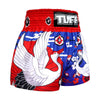 TUFF MUAY THAI SHORTS JAPANESE CRANE BLUE/WHITE