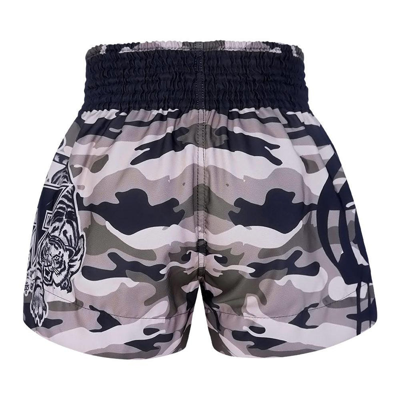 TUFF MUAY THAI SHORTS TIGER CAMO/GREY