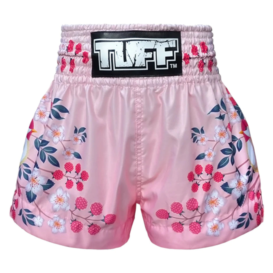 TUFF MUAY THAI SHORTS SAKURA PINK/BLUE