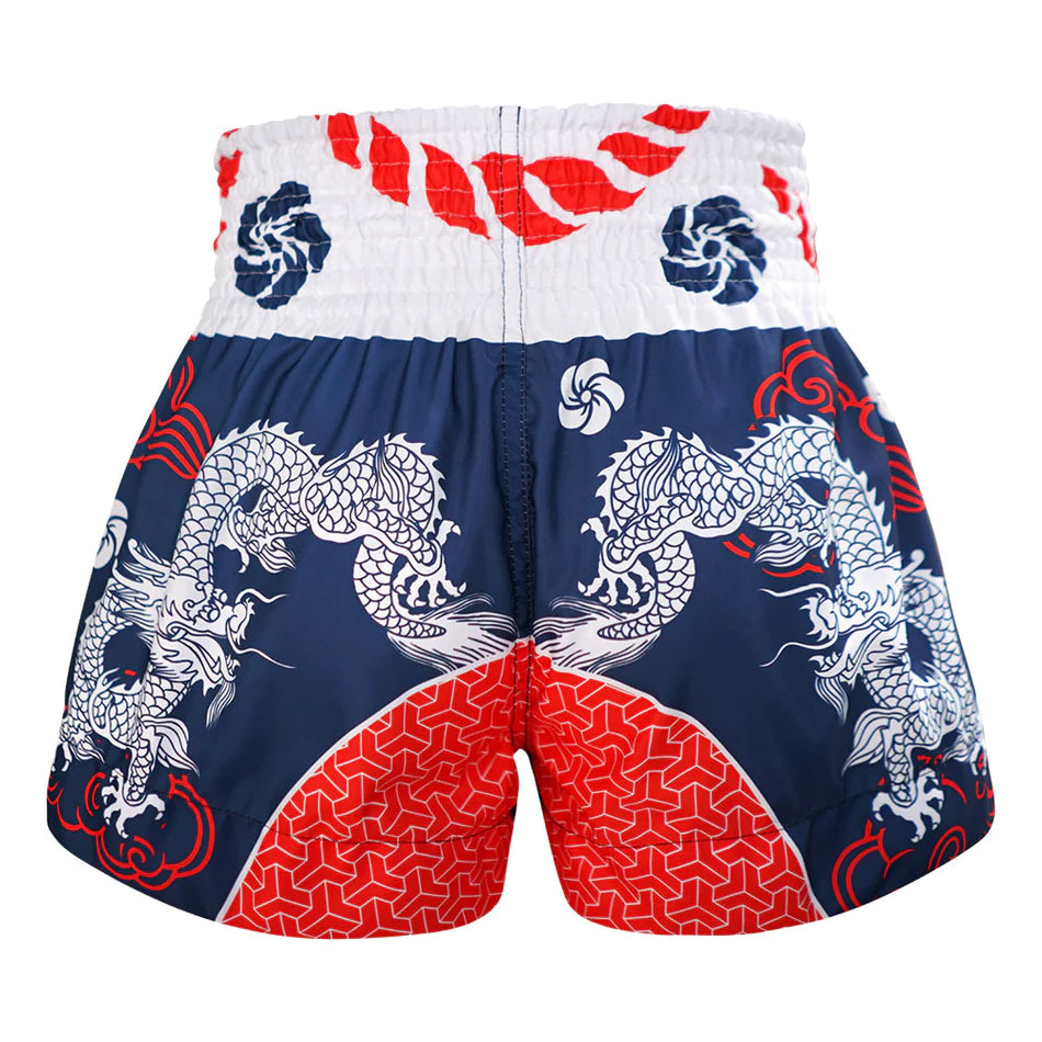 TUFF MUAY THAI SHORTS WAR ELEPHANT WHITE/BLUE – MSM FIGHT SHOP