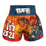 TUFF MUAY THAI SHORTS ROOSTER ORANGE/BLUE