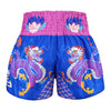 TUFF MUAY THAI SHORTS DRAGON FORCE BLUE/ PINK