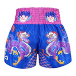 TUFF MUAY THAI SHORTS DRAGON FORCE BLUE/ PINK