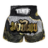 TUFF MUAY THAI SHORTS WAREE KUNCHORN BLACK/GOLD/GREY