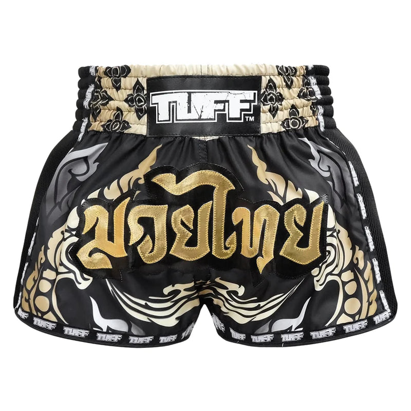 TUFF MUAY THAI SHORTS KING NAGA BLACK/GOLD