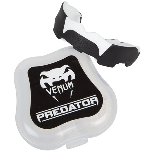 VENUM MOUTHGUARD PREDATOR ADULT W/CASE BLACK/WHITE - MSM FIGHT SHOP