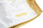 VICTORY MUAY THAI SHORTS IMPACT WHITE/GOLD