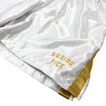 VICTORY BOXING SHORTS VICE SERIES WHITE/GOLD