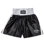 VICTORY BOXING SHORTS VICE SERIES SHORTER HYBRID CUT BLACK/SILVER