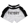 VICTORY MUAY THAI SHORTS IMPACT WHITE/BLACK